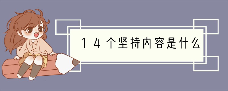 14个坚持内容是什么