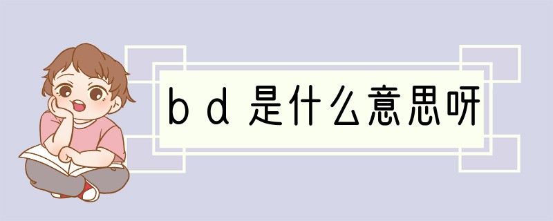 bd是什么意思呀