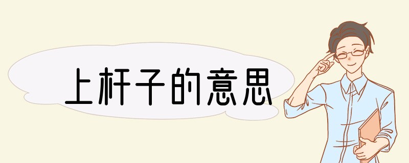 上杆子的意思