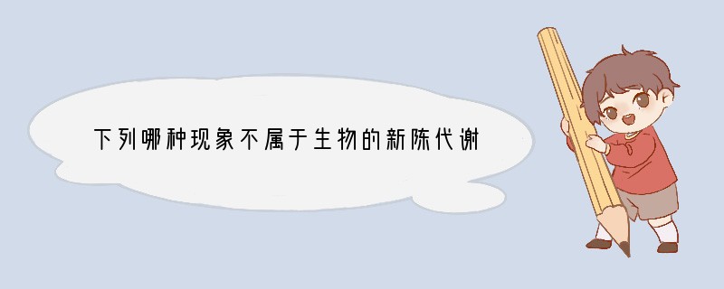 下列哪种现象不属于生物的新陈代谢？A．运动时出汗B．人吸入氧气呼出二氧化碳C．母狮生