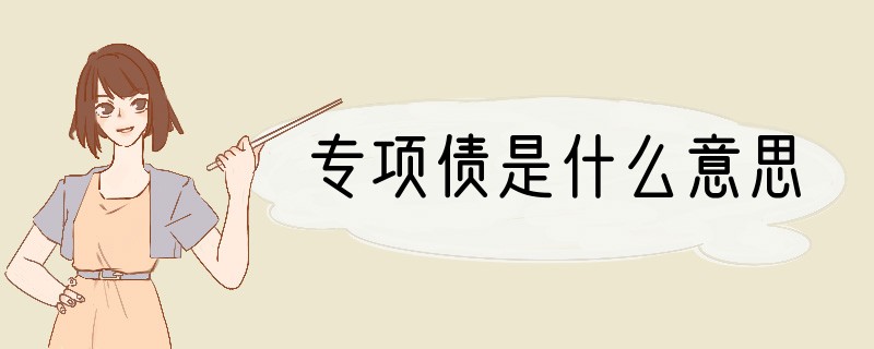 专项债是什么意思