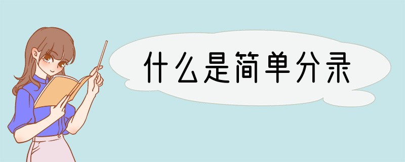 什么是简单分录