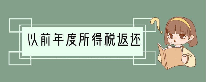 以前年度所得税返还