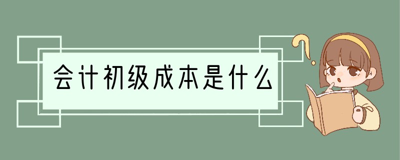 会计初级成本是什么