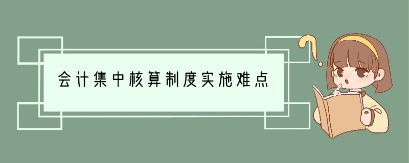 会计集中核算制度实施难点