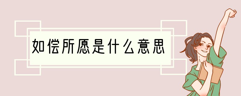 如偿所愿是什么意思