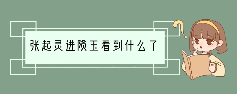 张起灵进陨玉看到什么了