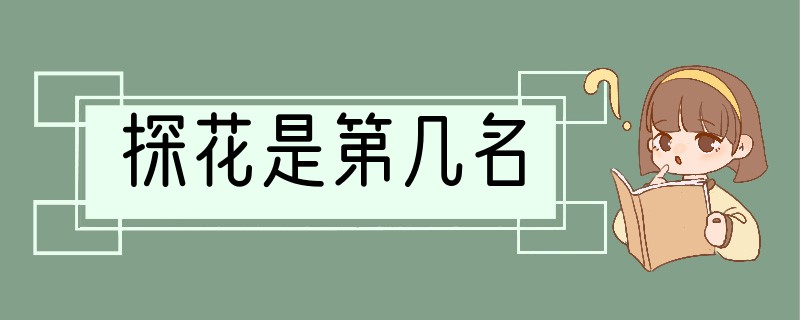 探花是第几名