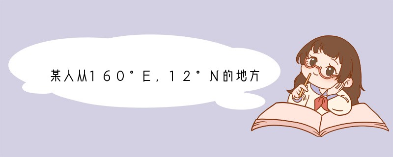 某人从160°E，12°N的地方向南发射一枚射程为1110千米的导弹（在导弹飞出之前