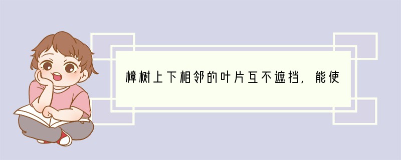 樟树上下相邻的叶片互不遮挡，能使每片叶都尽可能多地接受阳光的照射，这种现象可说明__