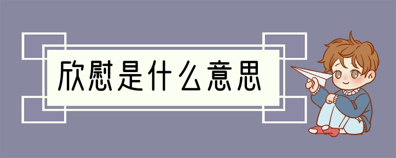 欣慰是什么意思