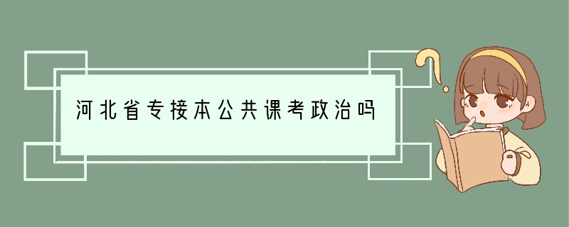 河北省专接本公共课考政治吗