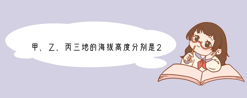 甲、乙、丙三地的海拔高度分别是20m、﹣15m、﹣5m,那么最高的地方比最低的地方高