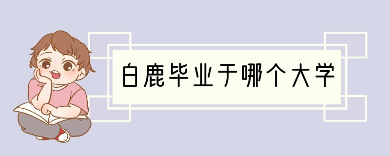 白鹿毕业于哪个大学