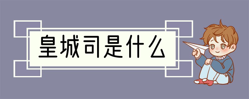 皇城司是什么