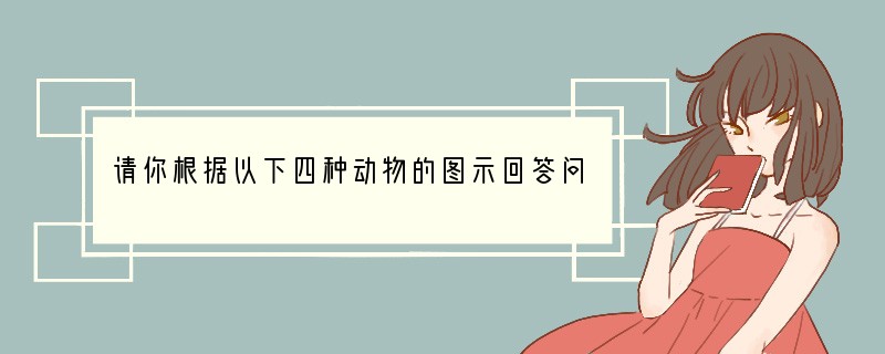 请你根据以下四种动物的图示回答问题．（1）若要你将这四种动物分成两大类，你的分类依据