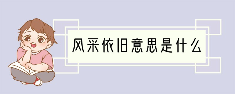 风采依旧意思是什么